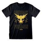 Pokemon T-Shirt  Schwarz Unisex Legendary Zapdos