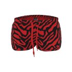 Ladies Zebra Hotpants red/blk