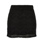 Ladies Crochet Lace Mini Skirt black