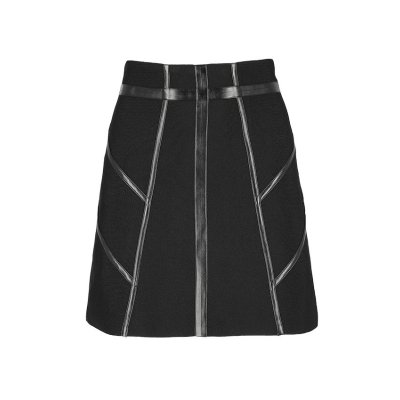 Schwarzer kurzer Rock Bandage Skirt gotisch mit Strapsen