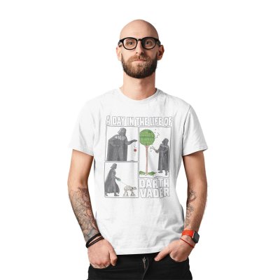 Star Wars T-Shirt  Weiß Unisex Day In The Life Of