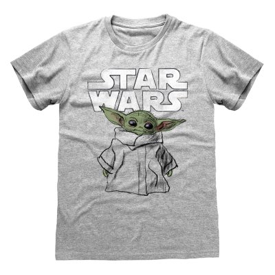 Star Wars : Mandalorian, The T-Shirt  Meliert Grau Unisex...
