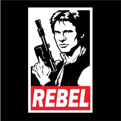 Star Wars T-Shirt  Schwarz Unisex Han Solo Rebel