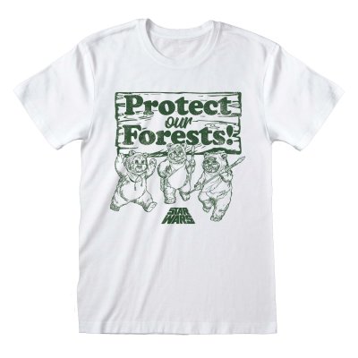 Star Wars T-Shirt  Weiß Unisex Protect Our Forest