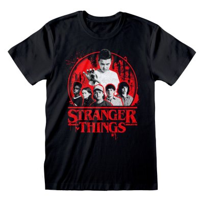 Stranger Things T-Shirt  Schwarz Unisex Circle Logo
