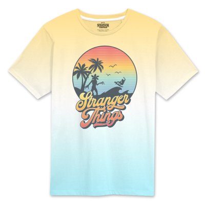 Stranger Things T-Shirt  Tricolour Unisex Sunset Circle