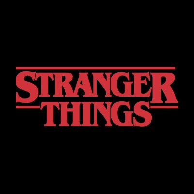 Stranger Things T-Shirt  Schwarz Unisex Logo Black