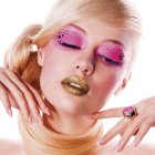 Lippenstift-fuchsia-glitter