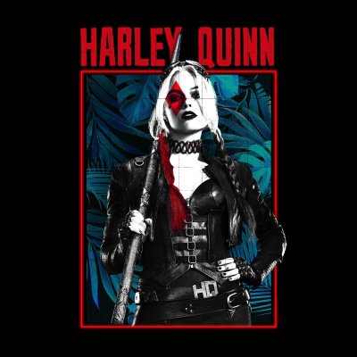 Suicide Squad T-Shirt  Schwarz Unisex Harley B And W