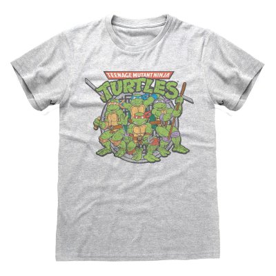 Teenage Mutant Ninja Turtles T-Shirt  Meliert Grau Unisex...