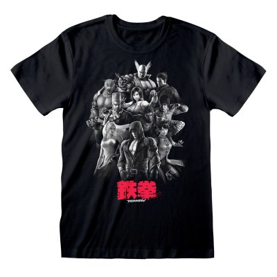 Tekken T-Shirt  Schwarz Unisex Group Pose