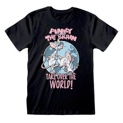 Animaniacs T-Shirt  Schwarz Unisex Take Over The World